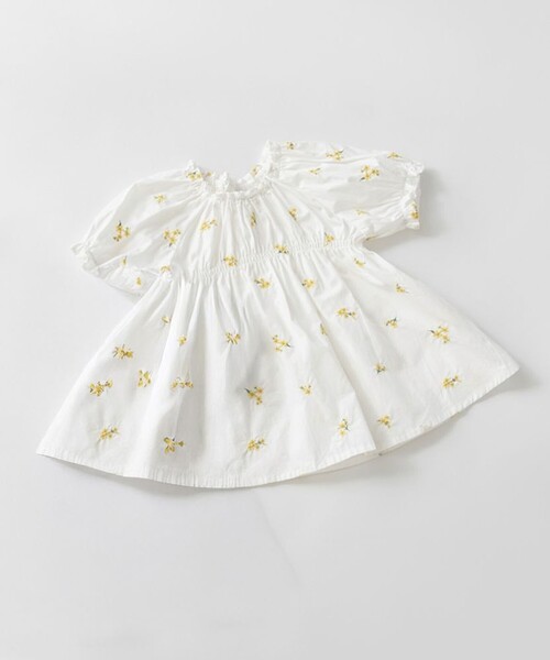 BRANSHES(ブランシェス)の「【おそろい】花刺繍ブラウス(シャツ/ブラウス・キッズ・オフホワイト/ブルー・80/110/140/130/150/120/90/100)」の3枚目の写真