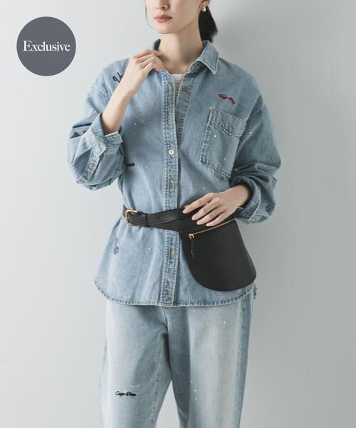 PICCADILLY(ピカデリー)の「『別注』PICCADILLY×URBAN RESEARCH 刺繍デニムシャツ(シャツ/ブラウス・レディース・ライトグレー/ライトインディゴブルー・FREE)」の13枚目の写真