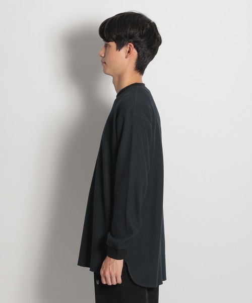 niko and...(ニコアンド)の「ニットライクワッフルプルオーバー(Tシャツ/カットソー・メンズ・ネイビー/オレンジ/スモーク/アイボリー・MEDIUM/LARGE)」の12枚目の写真