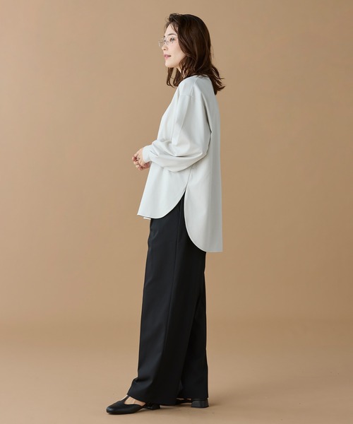 LACOSTE(ラコステ)の「【オンライン限定】LACOSTE バルーンスリーブ サイドスリット オーバーサイズTシャツ(Tシャツ/カットソー・レディース・ホワイト/グレイッシュベージュ/ブラック・FREE)」の11枚目の写真