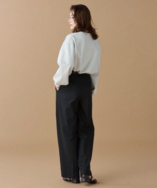 LACOSTE(ラコステ)の「【オンライン限定】LACOSTE バルーンスリーブ サイドスリット オーバーサイズTシャツ(Tシャツ/カットソー・レディース・ホワイト/グレイッシュベージュ/ブラック・FREE)」の15枚目の写真
