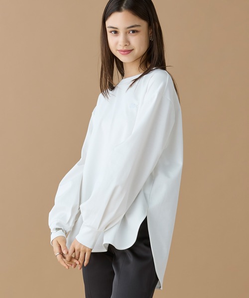 LACOSTE(ラコステ)の「【オンライン限定】LACOSTE バルーンスリーブ サイドスリット オーバーサイズTシャツ(Tシャツ/カットソー・レディース・ホワイト/グレイッシュベージュ/ブラック・FREE)」の19枚目の写真
