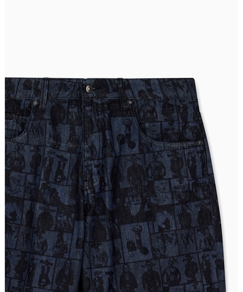 ARMANI EXCHANGE(アルマーニエクスチェンジ)の「【A|X アルマーニ エクスチェンジ】アーカイブプリント バギーショーツ_J91 BAGGY SHORT(デニムパンツ・メンズ・インディゴブルー・32inch/31inch/29inch/30inch/34inch/33inch)」の4枚目の写真
