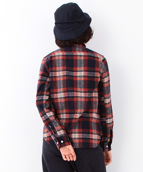 BEAMS BOY(ビームスボーイ)の「BEAMS BOY / ネル チェックシャツ 15FW(シャツ/ブラウス・レディース・オフホワイト/ブラウン/ネイビー・ONE SIZE)」の10枚目の写真