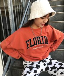 INGNI | カレッジロゴスウェットショート丈プルオーバー(Tシャツ/カットソー)