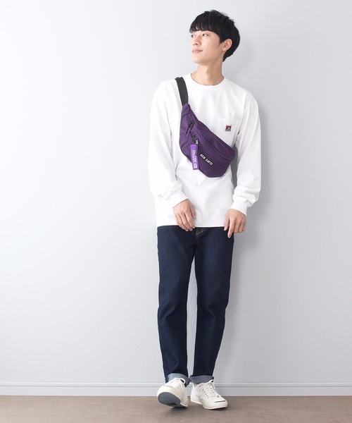 BEN DAVIS(ベンデイビス)の「【BEN DAVIS/ベンデイビス】普段遣い抜群なヘビロテデザイン ワンポイントブランドロゴ入り ユニセックスデザイン ブランドネームリボン付き ウエストバッグ(ボディバッグ/ウエストポーチ・レディース・ブラック/レッド/ピンク/スミクロ/ライトピンク/ネイビー/パープル/イエロー/ライトパープル/グリーン/レッド系その他・FREE)」の18枚目の写真