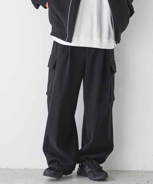 LOWRYS FARM(ローリーズファーム)の「ウールライクカーゴパンツ 116659(カーゴパンツ・メンズ・グレー/ブラック・MEDIUM/LARGE)」の2枚目の写真