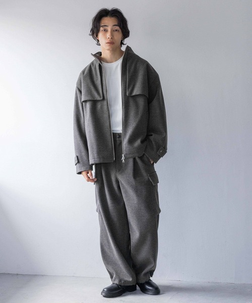 LOWRYS FARM(ローリーズファーム)の「ウールライクカーゴパンツ 116659(カーゴパンツ・メンズ・グレー/ブラック・MEDIUM/LARGE)」の3枚目の写真