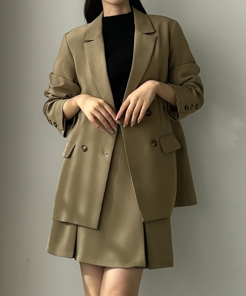 Louere(ルエレ)の「プリーツミニスカート【インパン付き】(スカート・レディース・ブラック/ダークベージュ/アイボリー・LARGE/MEDIUM/SMALL/X-LARGE)」の16枚目の写真