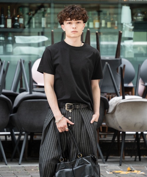 kutir(クティール)の「SOLID CROPPED TSHIRT/無地クロップドTシャツ(Tシャツ/カットソー・メンズ・ネイビー/ブラック系/杢グレー/ブラック/オフホワイト/ボルドー/ブラウン/カーキ/ホワイト系その他/ブラック系その他/グレー系その他/ブラウン系その他/レッド系その他・MEDIUM/LARGE/X-LARGE/SMALL)」の22枚目の写真
