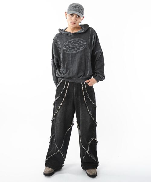 SHORT ROUND(ショートラウンド)の「SHORT ROUND/フリンジデニムパンツ(デニムパンツ・メンズ・その他2/その他1/その他4/その他3・MEDIUM/LARGE)」の5枚目の写真
