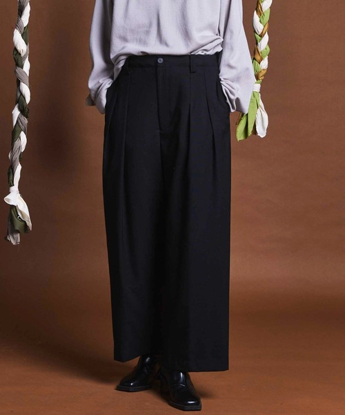 《UNISEX》CORDURA Wool Tow-Tuck Wide Pants/コーデュラウール2タックイージープライムワイドパンツ 【MAISON SPECIAL/メゾンスペシャル】■セットアップ対応■の1枚目の写真