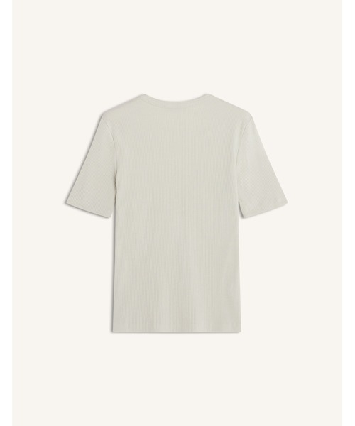 Maison Kitsune(メゾンキツネ)の「BABY FOX RIBBED FITTED TEE-SHIRT(Tシャツ/カットソー・レディース・ネイビー/ライトピンク/アイボリー/ライトグレー・XS/S/M/L/XL)」の6枚目の写真
