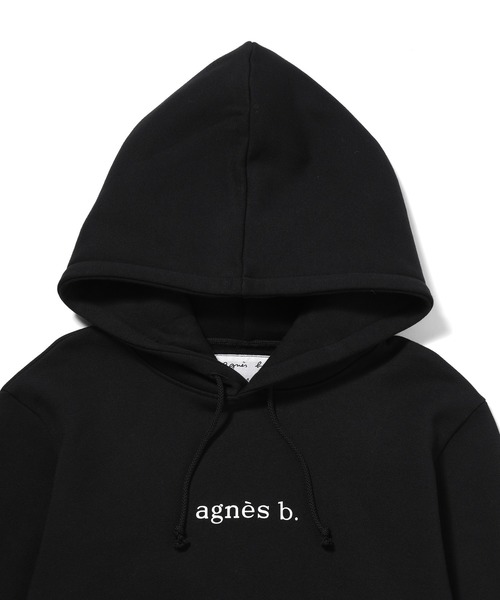 agnes b.(アニエスベー)の「HOODED PARKA WITH LOGO(パーカー・メンズ・ブラック/ボルドー/ホワイト・M/L/XL)」の5枚目の写真
