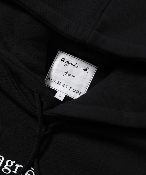 agnes b.(アニエスベー)の「HOODED PARKA WITH LOGO(パーカー・メンズ・ブラック/ボルドー/ホワイト・M/L/XL)」の7枚目の写真