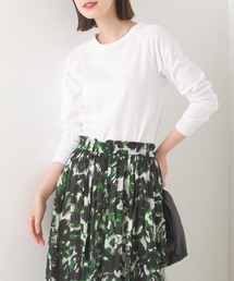 ストレッチジャガード クルーネック長袖Tシャツ