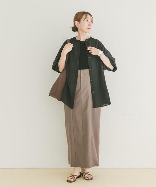 ITEMS URBANRESEARCH(アイテムズ アーバンリサーチ)の「サス付きツイルジャンパースカート(ワンピース・レディース・モカ/チャコールグレー・FREE)」の9枚目の写真