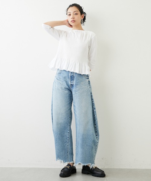 Whim Gazette(ウィムガゼット)の「ラインカーブデニム(デニムパンツ・レディース・ブルー/ブラック/ホワイト/インディゴブルー・38/36/34)」の22枚目の写真