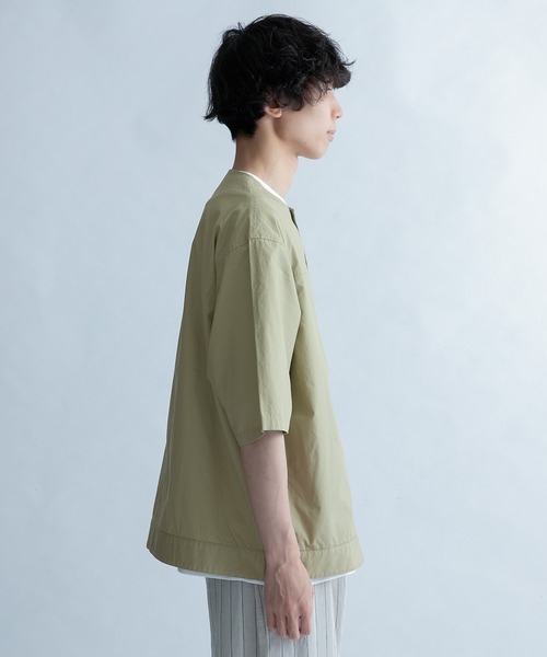 FORK&SPOON(フォークアンドスプーン)の「FORK&SPOON ノーカラータックシャツ(シャツ/ブラウス・メンズ・パープル/ブラック/ベージュ・4/5)」の10枚目の写真