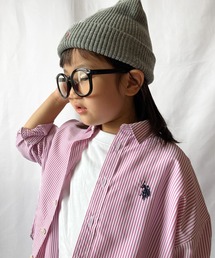 U.S. POLO ASSN. | 【KIDS】【U.S. POLO ASSN/ユーエスポロアッスン】刺繍ストライプオーバーシャツ(シャツ/ブラウス)