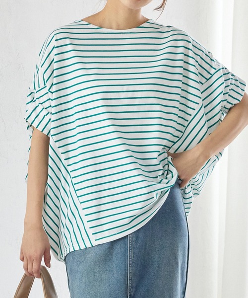 coca(coca)(コカ)の「バンザイスリーブTシャツ(Tシャツ/カットソー・レディース・A/ブラック/ホワイト/B・M/L)」の4枚目の写真