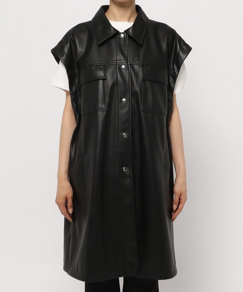 PAGEBOY(ページボーイ)の「エコレザーカスタムロングブルゾン(ブルゾン・レディース・ブラック/オフホワイト/モカ・FREE)」の20枚目の写真