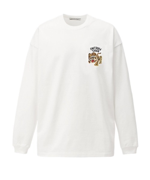 Onitsuka Tiger(オニツカタイガー)の「LONG SLEEVE GRAPHIC TEE / ロングスリーブグラフィックティー(Tシャツ/カットソー・レディース・ブラック/ピンク/ホワイト・M/L/XL/S)」の1枚目の写真