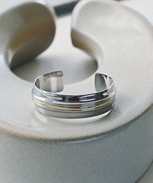 WYM LIDNM | GOLD COMBINATION BOLD METAL BANGLE(バングル/リストバンド)
