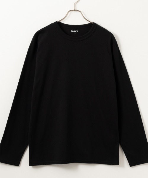 NAVY(ネイビー)の「NAVY 無地クルーネック長袖Tシャツ(Tシャツ/カットソー・メンズ・ホワイト/グレイッシュベージュ/ネイビー/ブラック/チャコールグレー・L/XXL/S/M/XL)」の11枚目の写真
