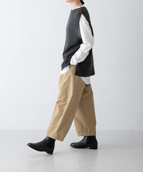かぐれ(カグレ)の「コットンクロップドパンツ(その他パンツ・レディース・ブラック/オフホワイト/ベージュ・FREE)」の7枚目の写真