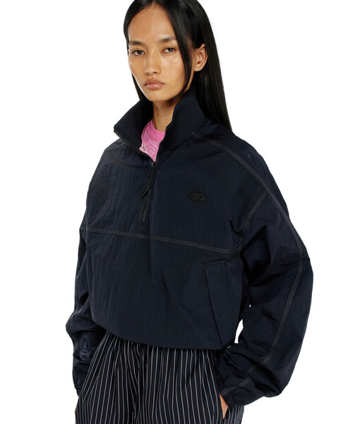 DIESEL(ディーゼル)の「ウィメンズ ジャケット G-ANOCK(ナイロンジャケット・レディース・ブラック/パープル・38/40/42/44)」の3枚目の写真