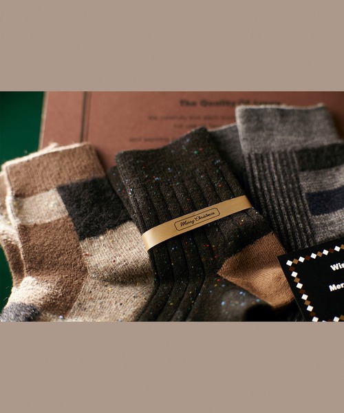 Tabio MEN/ メンズ クリスマス限定 ショートソックス 3足 ギフトセット(ギフトBOX付)の2枚目の写真
