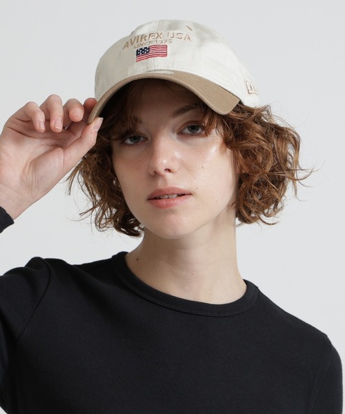 NEW ERA(ニューエラ)の「直営店限定/×ニューエラ ポロキャップ USA国旗/ AVIREX×NEW ERA 9TWENTY POLO CAP(キャップ・レディース・グリーン/その他4/ベージュ/ネイビー/キナリ/ブラック系その他/カモフラージュ/ブラウン/チャコールグレー・F)」の2枚目の写真