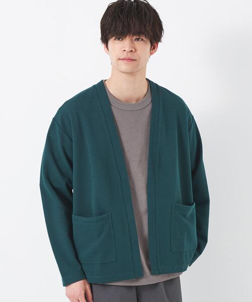 green label relaxing(グリーンレーベルリラクシング)の「カノコダブルフェイス イージー カーディガン(カーディガン/ボレロ・メンズ・ベージュ/ライトブルー/ダークグリーン・M/S/L/XL)」の2枚目の写真