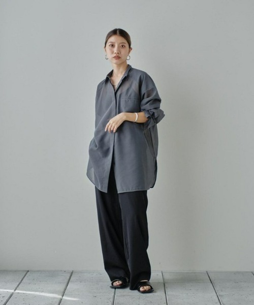 TODAYFUL(トゥデイフル)の「Satin Easy Pants(デニムパンツ・レディース・ブラック/キナリ・36inch/38inch)」の13枚目の写真