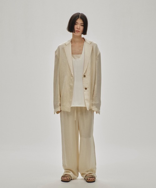 TODAYFUL(トゥデイフル)の「Satin Easy Pants(デニムパンツ・レディース・ブラック/キナリ・36inch/38inch)」の19枚目の写真