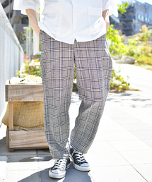 kutir | ワイドテーパードパンツ 【チェックパンツ ストライプパンツ】(その他パンツ)