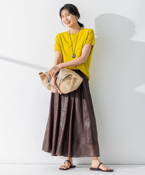 23区(ニジュウサンク)の「【洗える/好評につき新色追加】レーヨンポリエステルストレッチ プルオーバー ニット(ニット/セーター・レディース・ホワイト系/ブラック系/グレー系/ベージュ系1/ネイビー系/ネイビー系1/オレンジ系/スモーキーグリーン系/ベージュ系2/ネイビー系2/イエロー系/ブルー系/グリーン系/ライトグレー系1・38)」の19枚目の写真