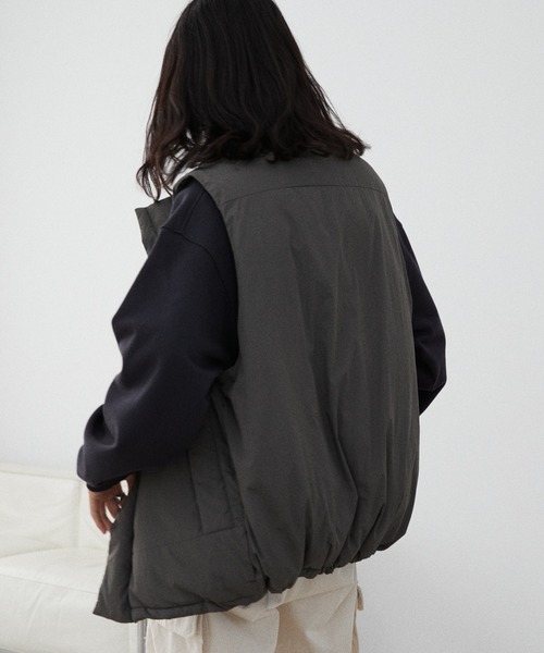 WYM LIDNM(ウィム バイ リドム)の「HEAT FIBER PADDED MILITARY VEST(ダウンベスト・メンズ・オリーブ/ブラック・M/S/L)」の11枚目の写真