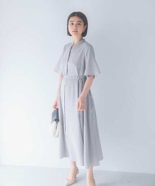 URBAN RESEARCH ROSSO WOMEN(アーバンリサーチ ロッソ)の「ウォッシャブルフレアスリーブワンピース(ワンピース・レディース・ブラウン/ネイビー/グレー・FREE)」の17枚目の写真
