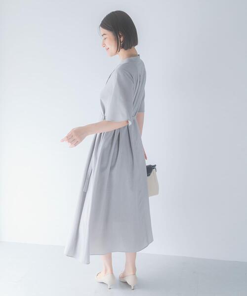URBAN RESEARCH ROSSO WOMEN(アーバンリサーチ ロッソ)の「ウォッシャブルフレアスリーブワンピース(ワンピース・レディース・ブラウン/ネイビー/グレー・FREE)」の15枚目の写真