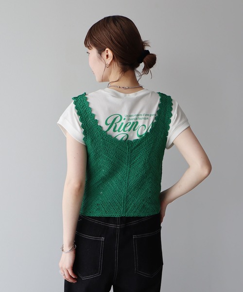 earth music&ecology(アースミュージックアンドエコロジー)の「クロシェビスチェ(ベスト・レディース・レッド系その他2/ホワイト系その他2/ブラック/グリーン・FREE)」の11枚目の写真