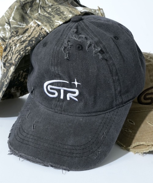 Starting Over(スターティングオーバー)の「【Starting Over/スターティングオーバー】ONE POINT LOGO DAMAGE PROCESSING PIGMENT CAP(キャップ・メンズ・ベージュ/カモフラージュ/ブラック・FREE)」の1枚目の写真