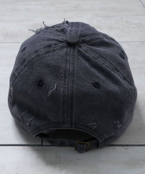 Starting Over(スターティングオーバー)の「【Starting Over/スターティングオーバー】ONE POINT LOGO DAMAGE PROCESSING PIGMENT CAP(キャップ・メンズ・ベージュ/カモフラージュ/ブラック・FREE)」の12枚目の写真