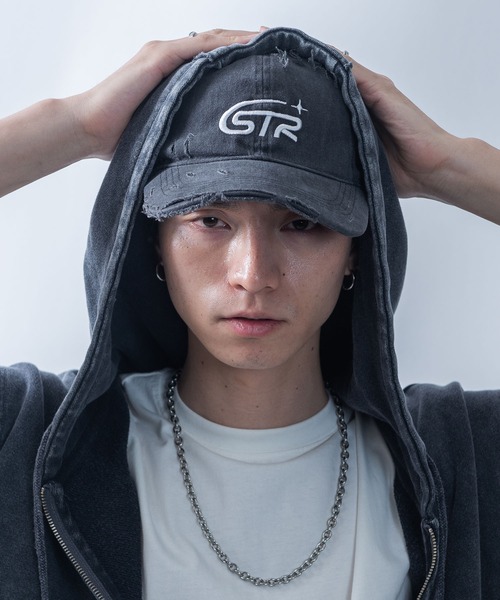 Starting Over(スターティングオーバー)の「【Starting Over/スターティングオーバー】ONE POINT LOGO DAMAGE PROCESSING PIGMENT CAP(キャップ・メンズ・ベージュ/カモフラージュ/ブラック・FREE)」の4枚目の写真
