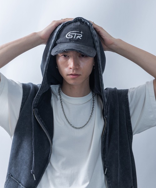 Starting Over(スターティングオーバー)の「【Starting Over/スターティングオーバー】ONE POINT LOGO DAMAGE PROCESSING PIGMENT CAP(キャップ・メンズ・ベージュ/カモフラージュ/ブラック・FREE)」の5枚目の写真