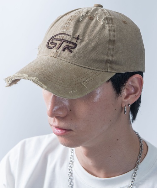 Starting Over(スターティングオーバー)の「【Starting Over/スターティングオーバー】ONE POINT LOGO DAMAGE PROCESSING PIGMENT CAP(キャップ・メンズ・ベージュ/カモフラージュ/ブラック・FREE)」の6枚目の写真