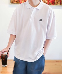 ZIP FIVE | 【ZIP FIVE】UVカット 速乾 ワンポイントロゴ 刺繍 鹿の子 ビッグシルエット ポロシャツ(ポロシャツ)