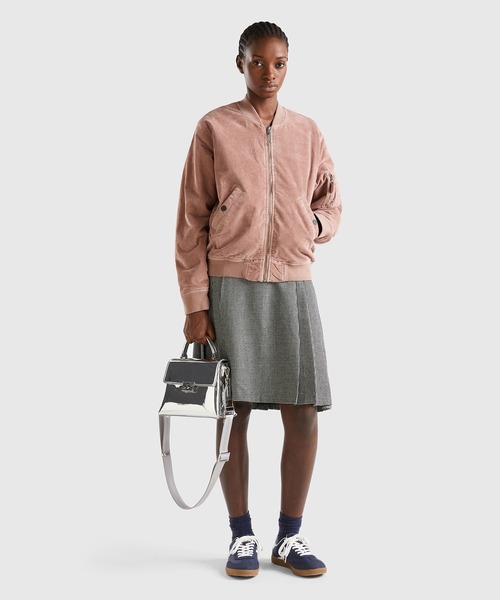 BENETTON (UNITED COLORS OF BENETTON)(ベネトンユナイテッドカラーズオブベネトン)の「メタルロゴフェイクレザー2WAYショルダーバッグ(ショルダーバッグ・レディース・ピンク/シルバー/ブラック・FREE)」の3枚目の写真