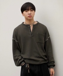 INTER FACTORY | まさき - サーマルヘンリーネックロングスリーブTシャツ　made in INTER FACTORY(Tシャツ/カットソー)
